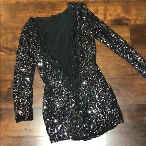 Sequined black one piece romper/jumpsuit NWT ♥️